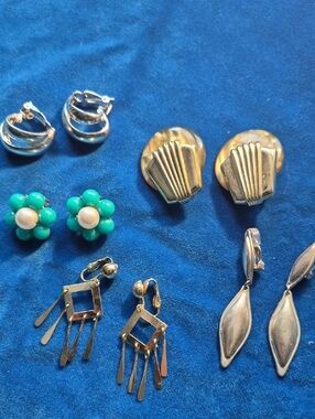 Vintage Mixed Clip-On Earrings Set